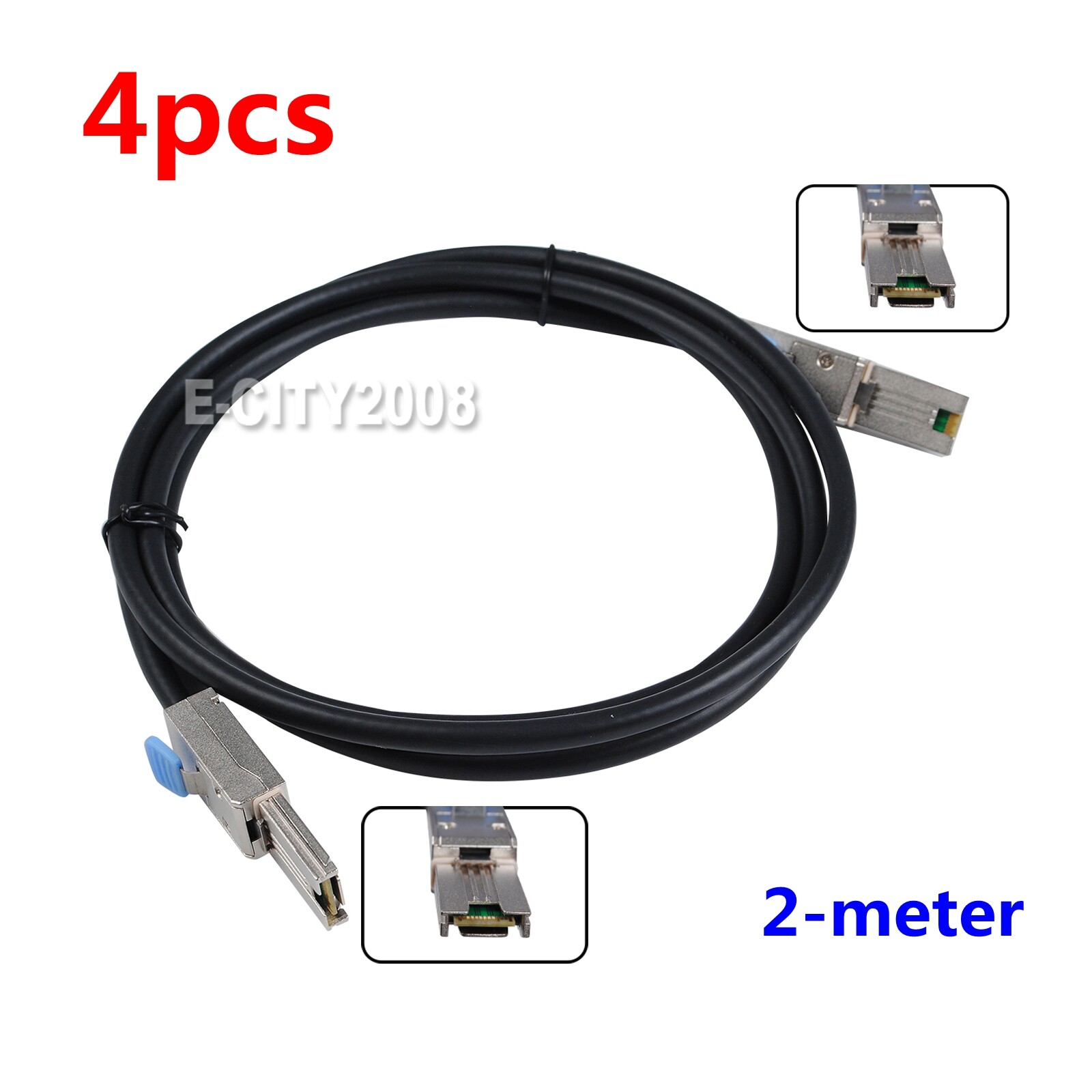 2m 28AWG EXTERNAL Mini SAS 26 Pin (SFF-8088) Male to  (SFF-8088) Male Cable-4pcs