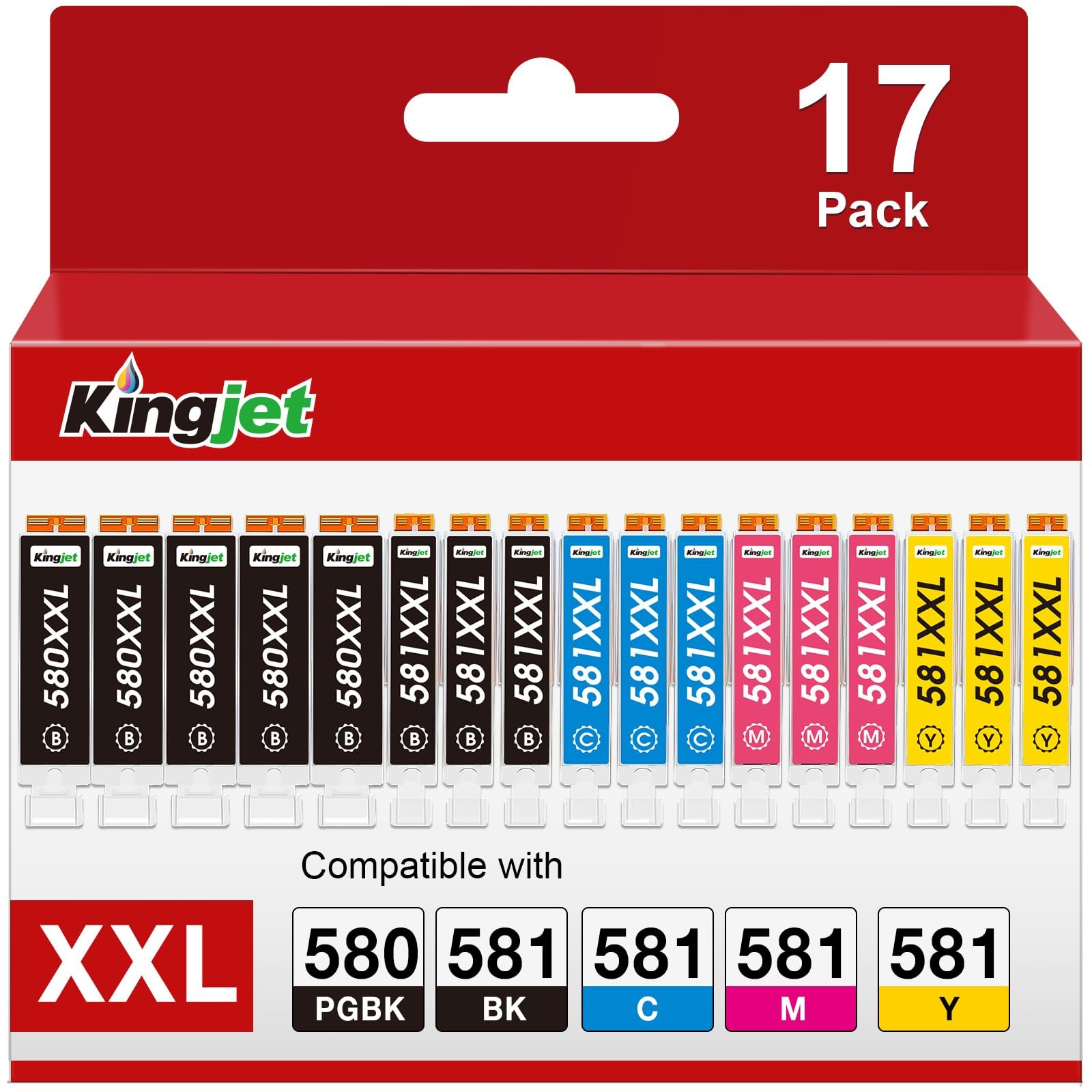 PGI 580 CLI 581 XXL Compatible for Canon Printer Cartridges 580 581 Multipack