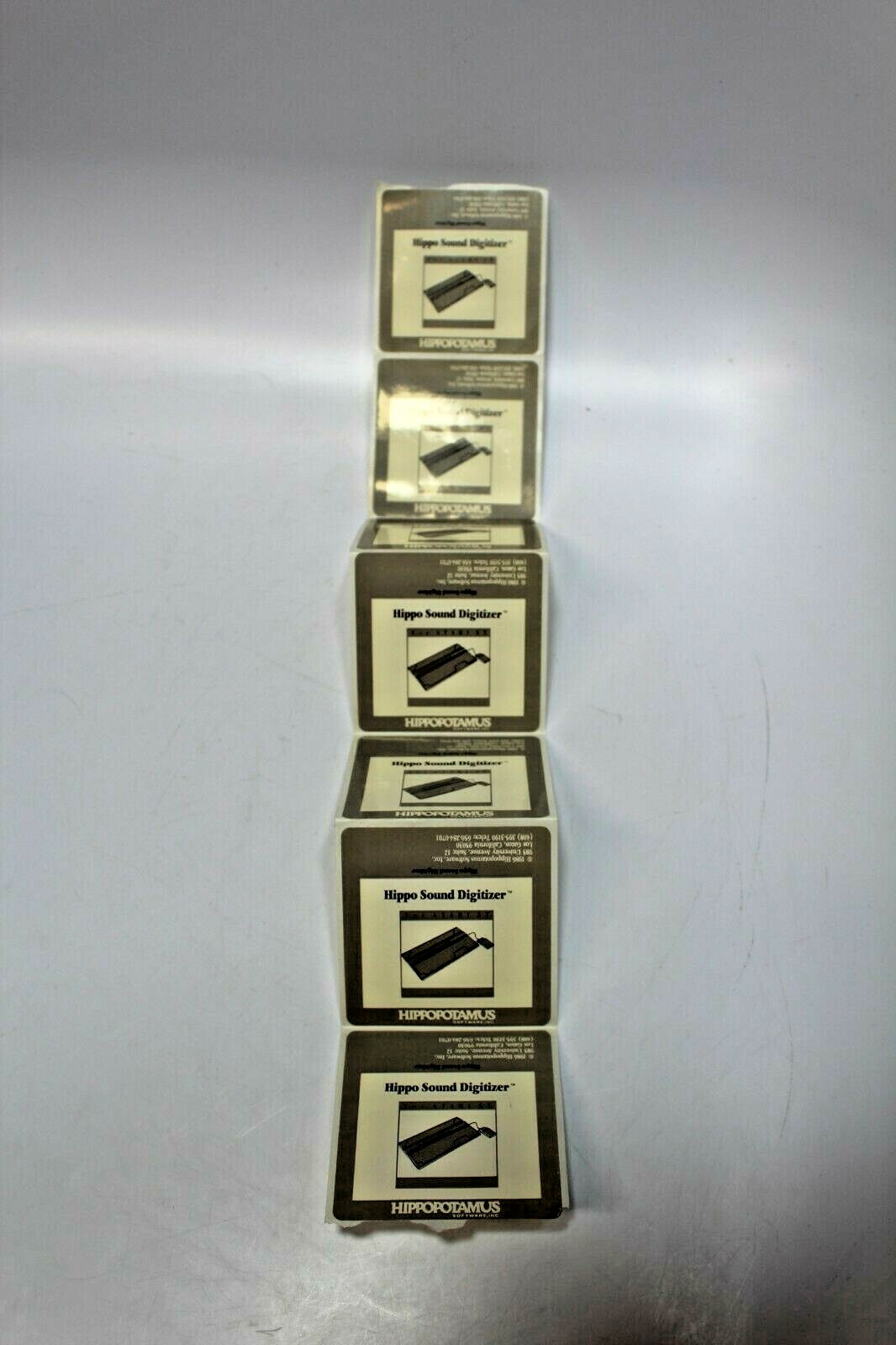 VTG Hippopotamus Software Hippo Sound Digitizer 7x Floppy Disk Labels 1986