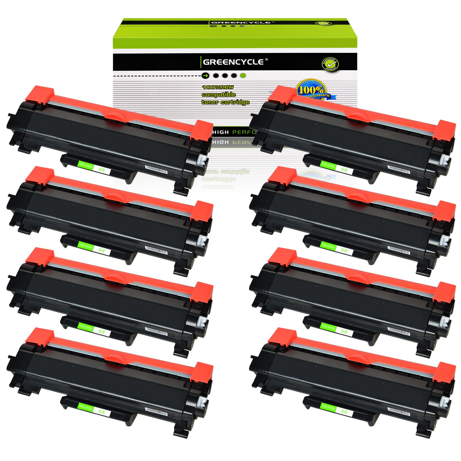 8PK TN760 Toner Cartridge Fits for Brother HL-L2310D HL-L2350DW L2370DN L2395DW