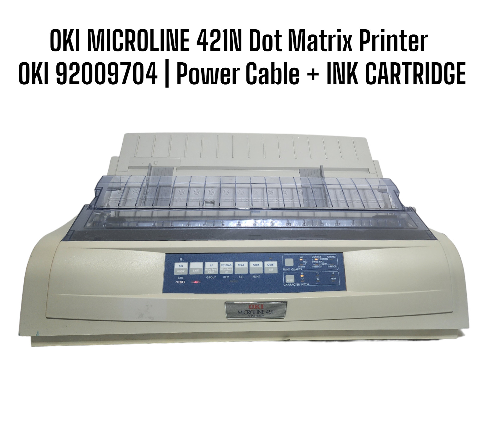 Oki MICROLINE 421N Workgroup Dot Matrix Printer -92009704 | With Cable 