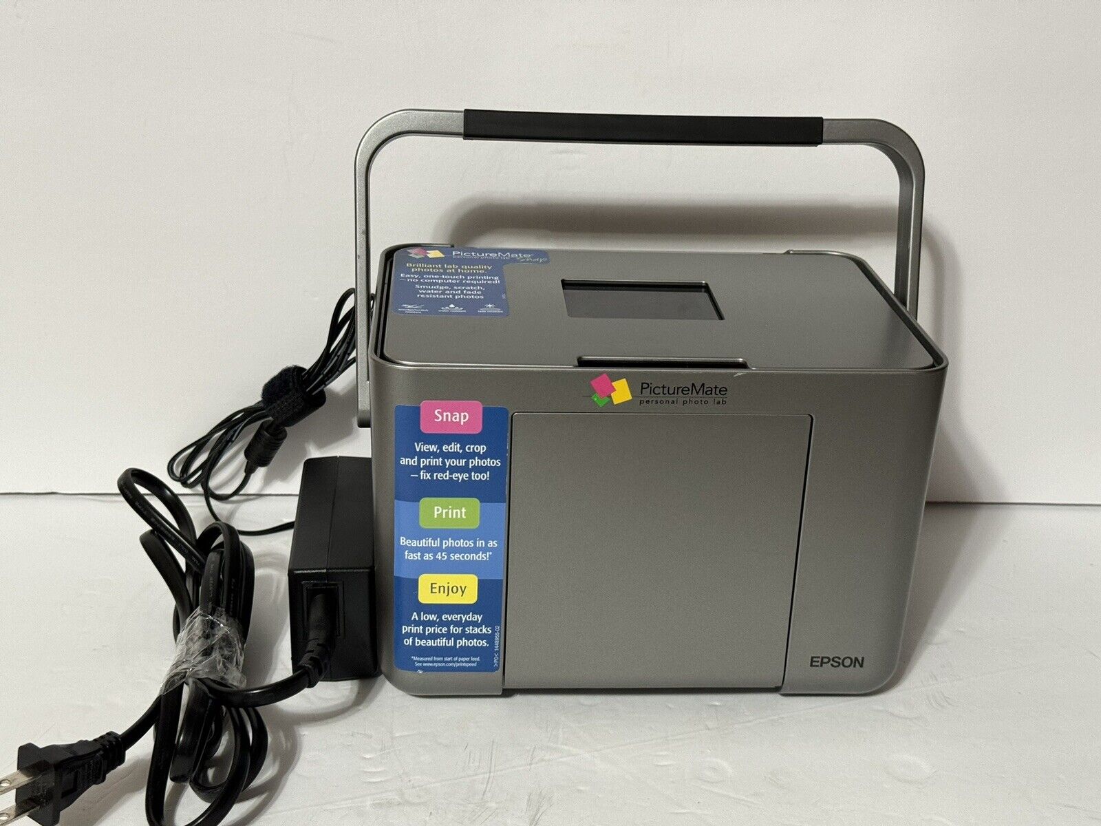 Epson PictureMate PM 240 Digital Photo Inkjet Printer w USB Power Cord