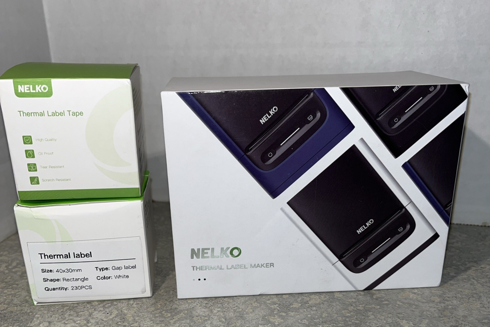  Nelko Label Maker  w/Tape, PM220 Bluetooth Label Printer &2X boxes Labels-771