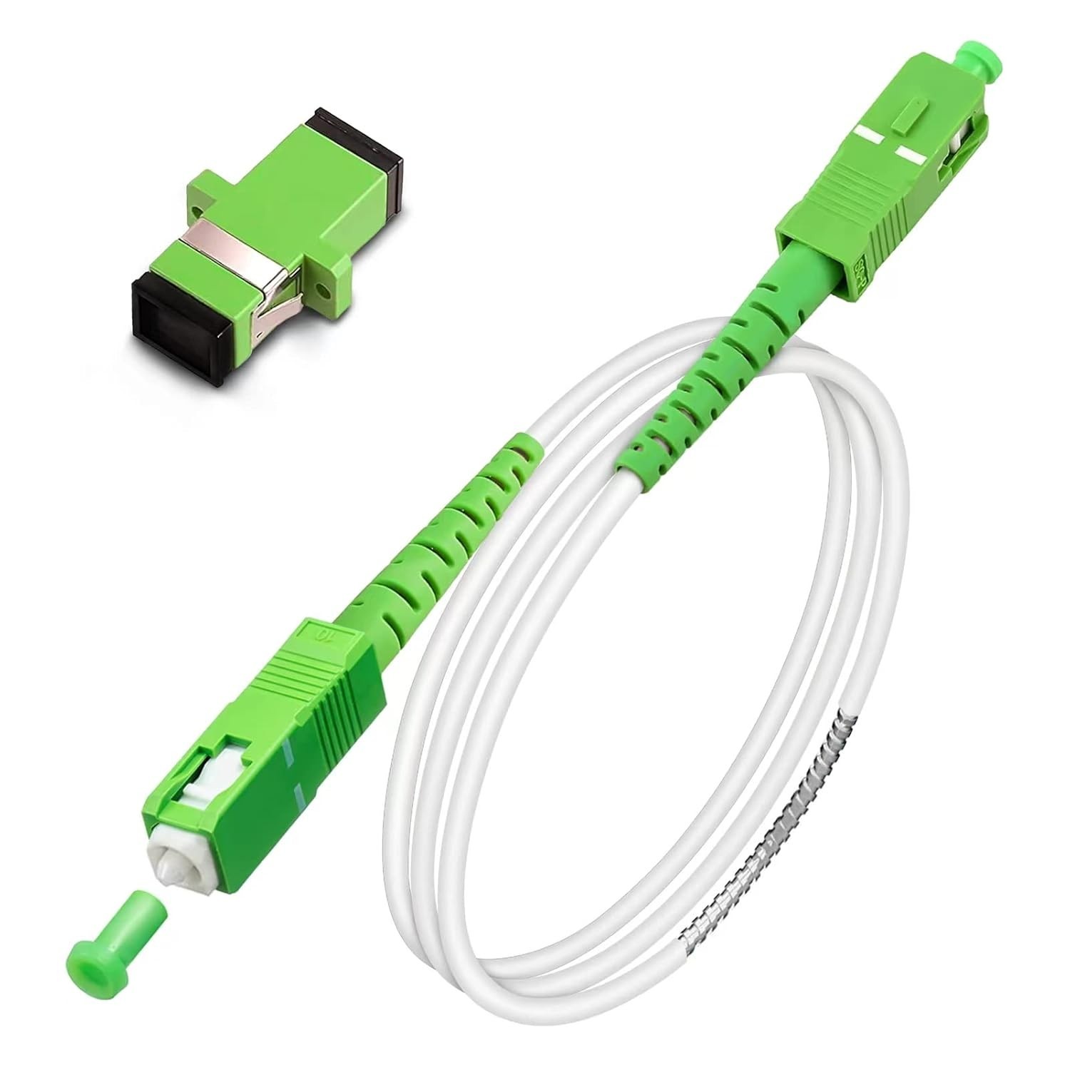 5 Meters SC/APC to SC/APC Fiber Optic Internet Cable, Armored Single Mode Pat...