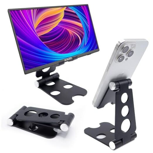 Kado Aluminum Alloy Tablet Stand for Portable Monitor Up to 16", 4"-16" Black