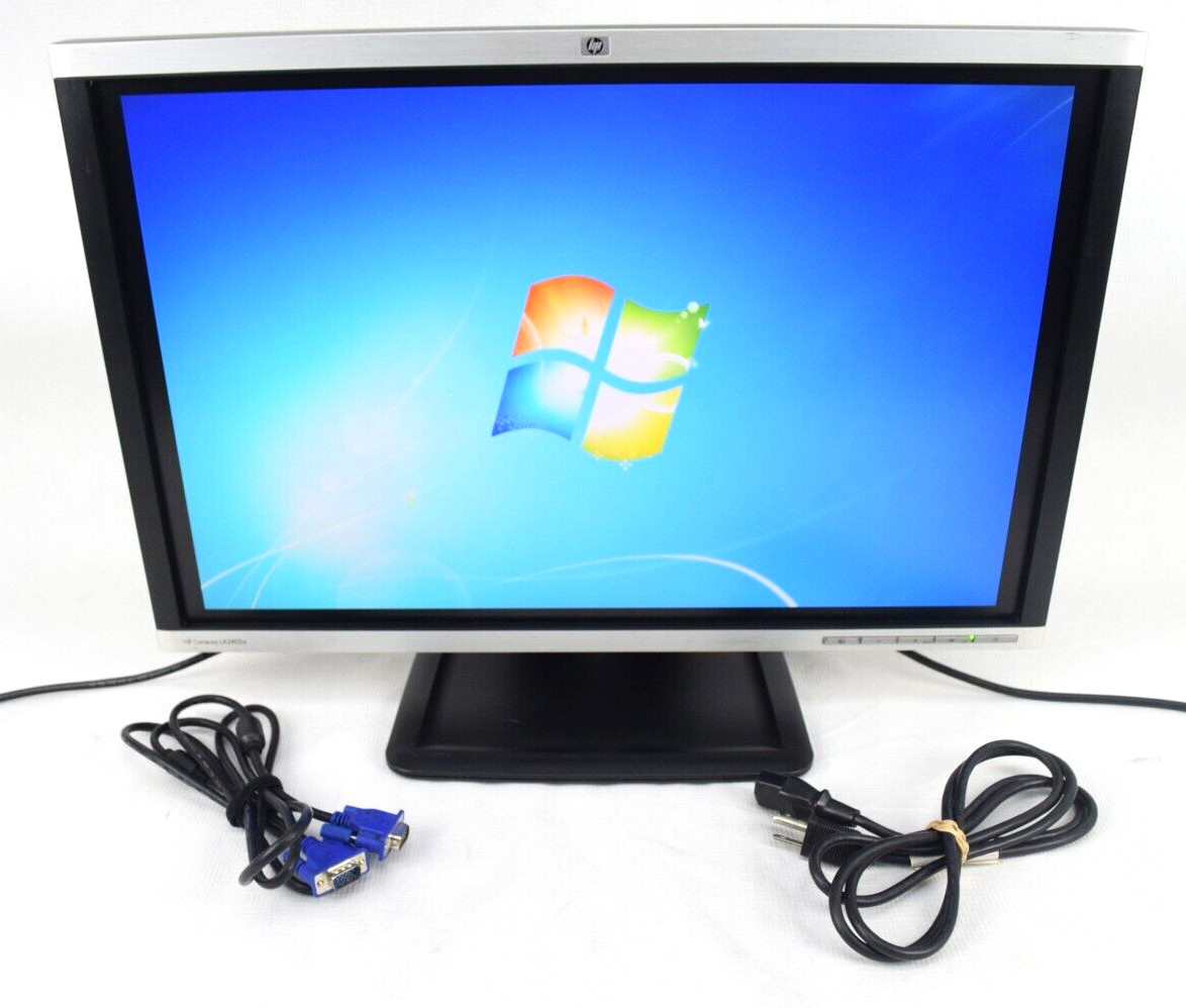 HP LA2405x 24" LCD Monitor DisplayPort VGA DVI USB Grade A