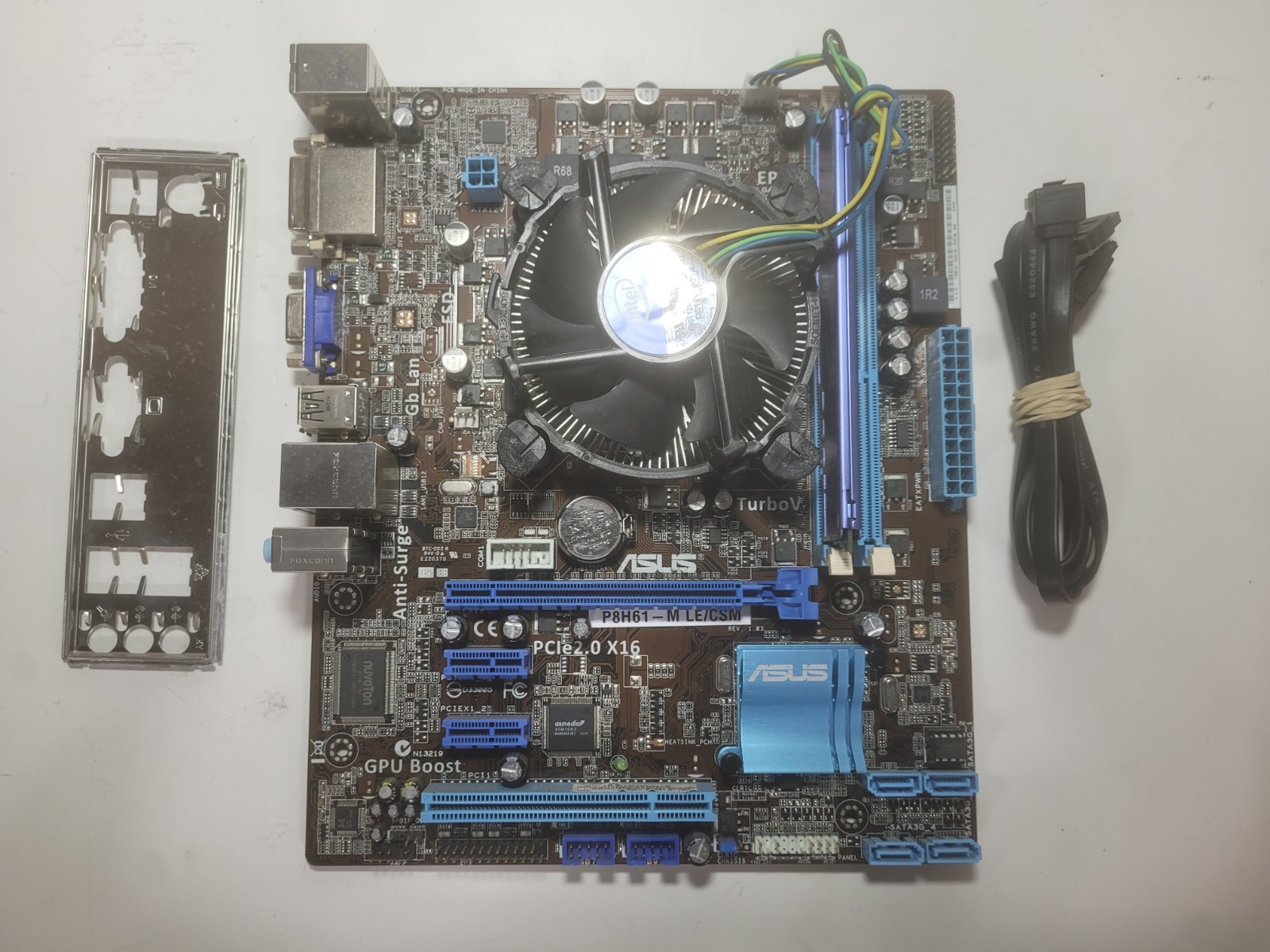 Asus P8H61-M LE-CSM Motherboard Core i3-2100, 4GB RAM, IO Shield #2268
