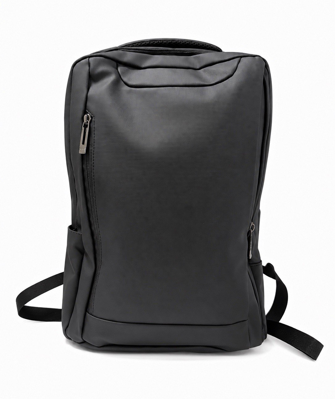 Black Laptop Backpack, Padded Solid Pattern, Backpack Style in Black