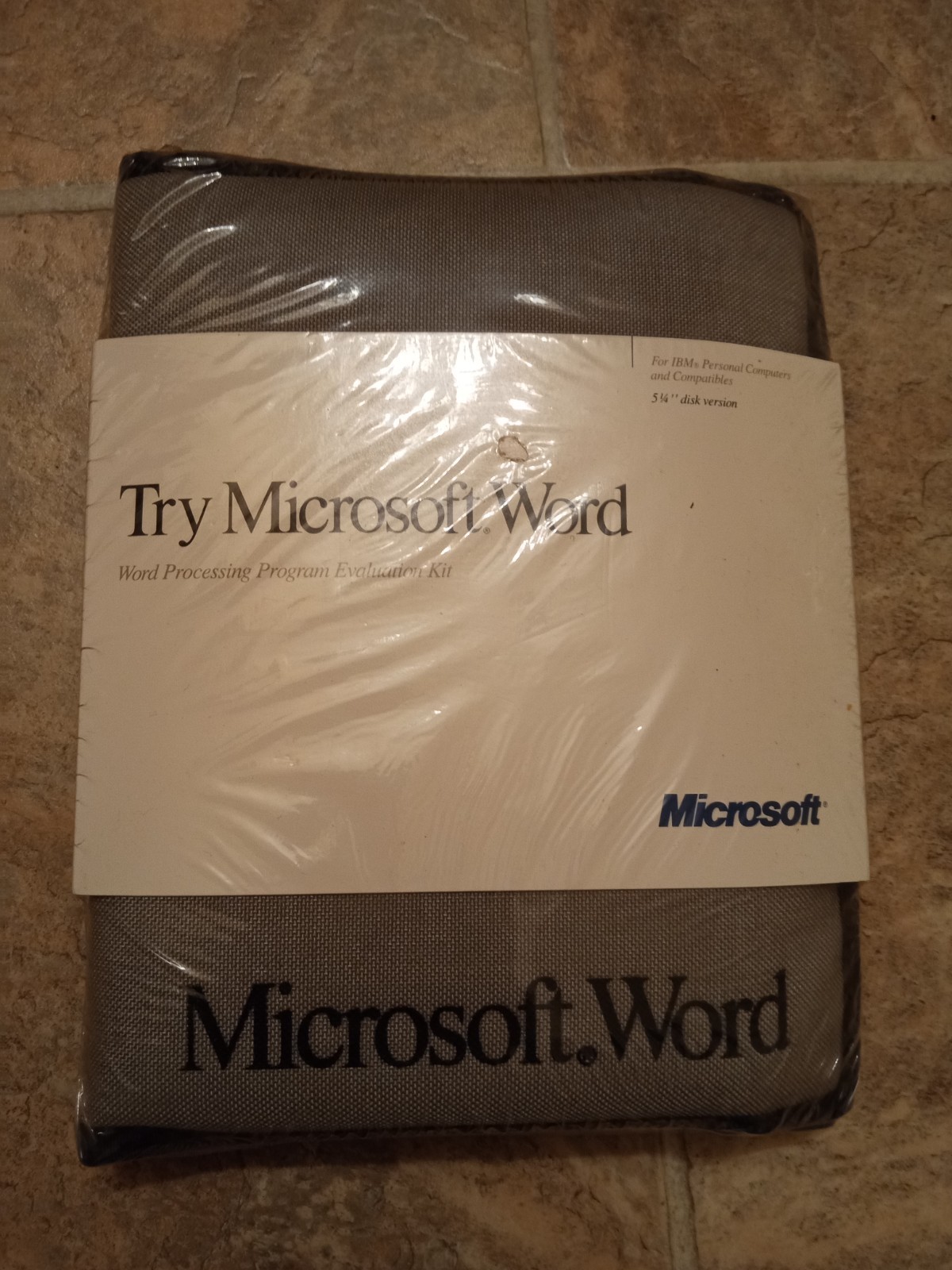 Try Microsoft Word IBM PC Program Evaluation Kit 5 1/4" disc SEALED VINTAGE RARE