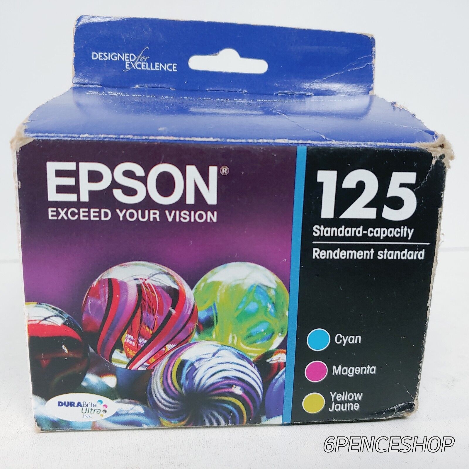 *Exp. 2022 Imperfect Box* Epson 125 Tri-Color C/M/Y Ink Cartridges T125520