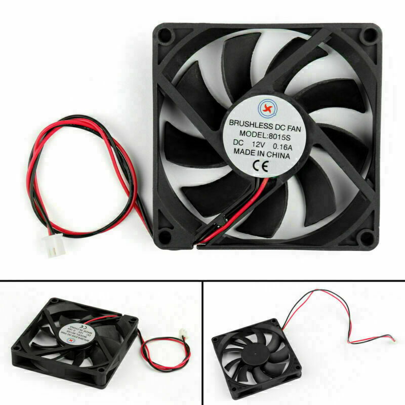 10x DC 12V 8cm 80x80x15mm 8015S 80mm CPU System brushless Cooling Fan 2pin