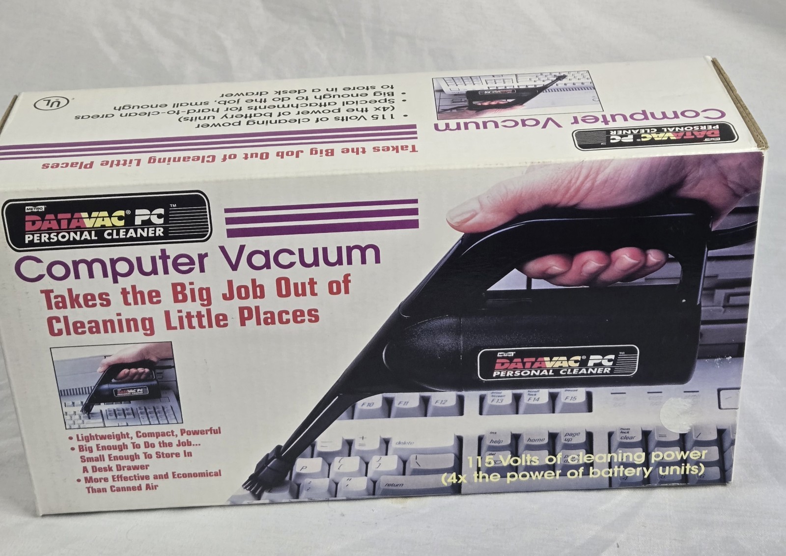 Vintage Metro DataVac PC Personal Cleaner Computer Vacuum NEW Sealed in Box