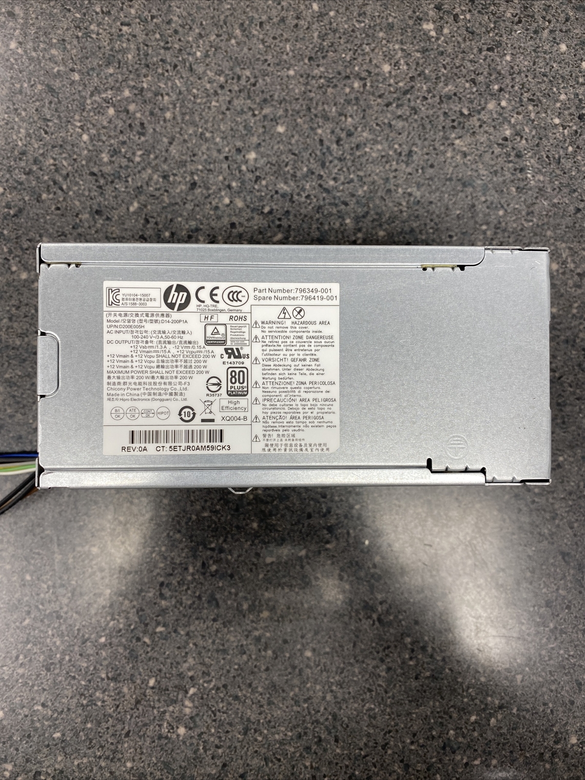Genuine  HP EliteDesk Prodesk 600 G2 200W Power Supply 796349-001 796419-001