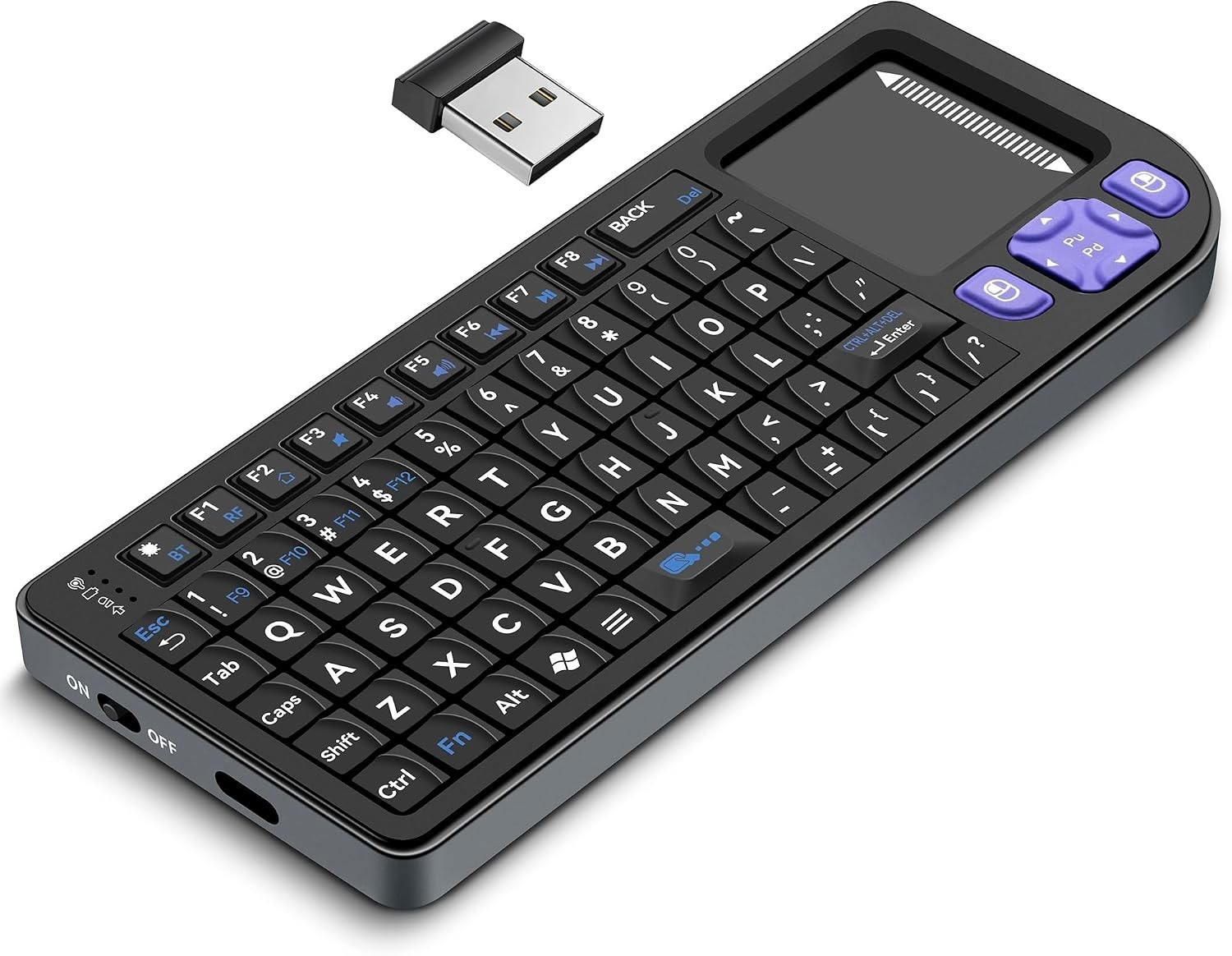Compact 2.4G & Bluetooth Mini Keyboard - Touchpad, Backlit, Lightweight Design
