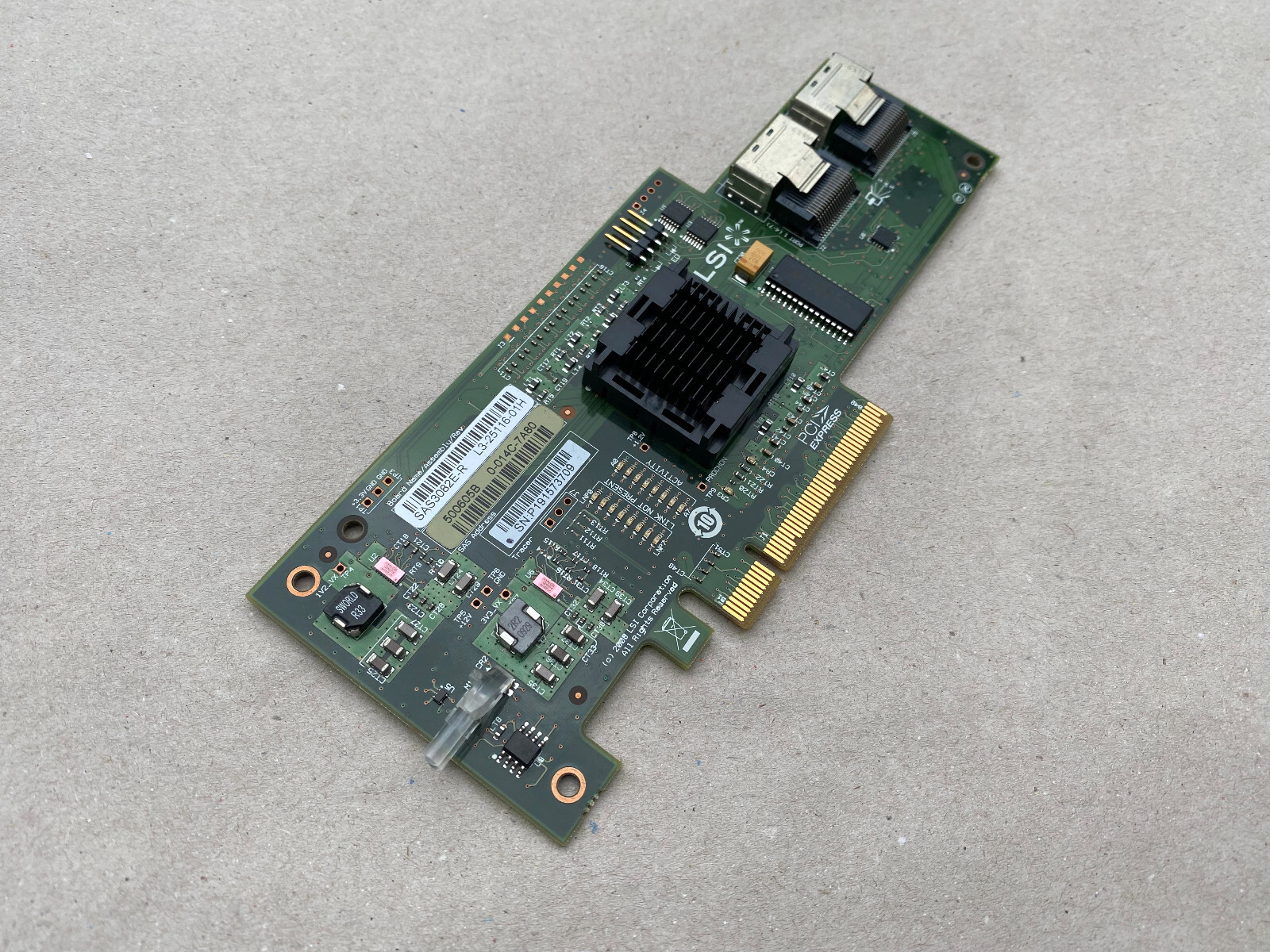 LSI SAS3082E-R RAID Controller FRU 44E8690 L3-25116-01H