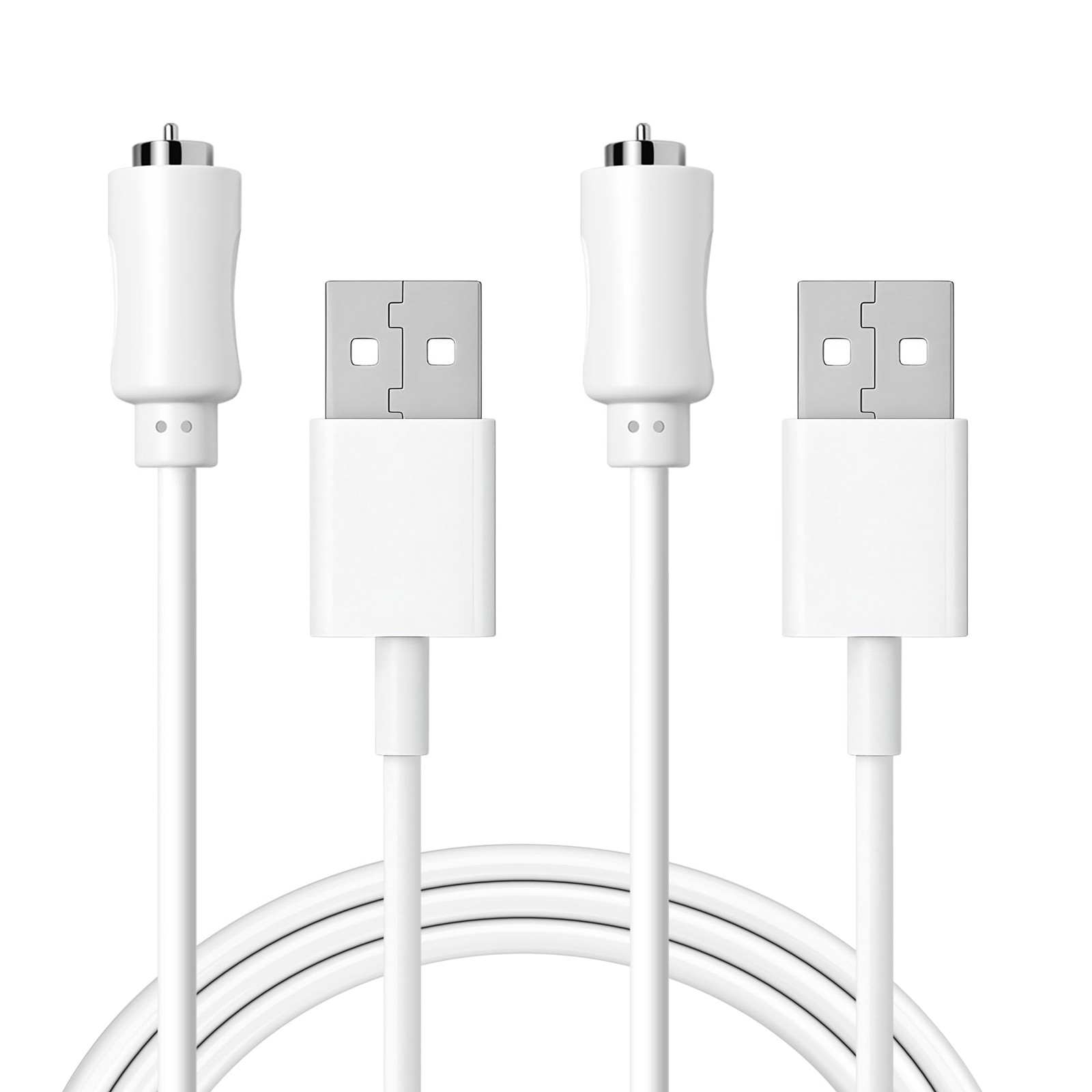 OVECIOPO 2PCS Rose Charger Magnetic Charging Cables USB 2.7 feet, White 