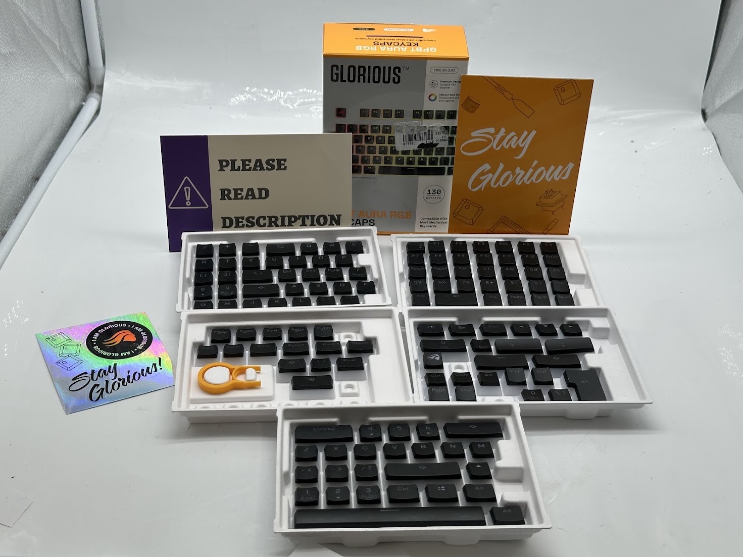 Glorious GPBT Aura V3 Pudding-Style Universal Keycaps