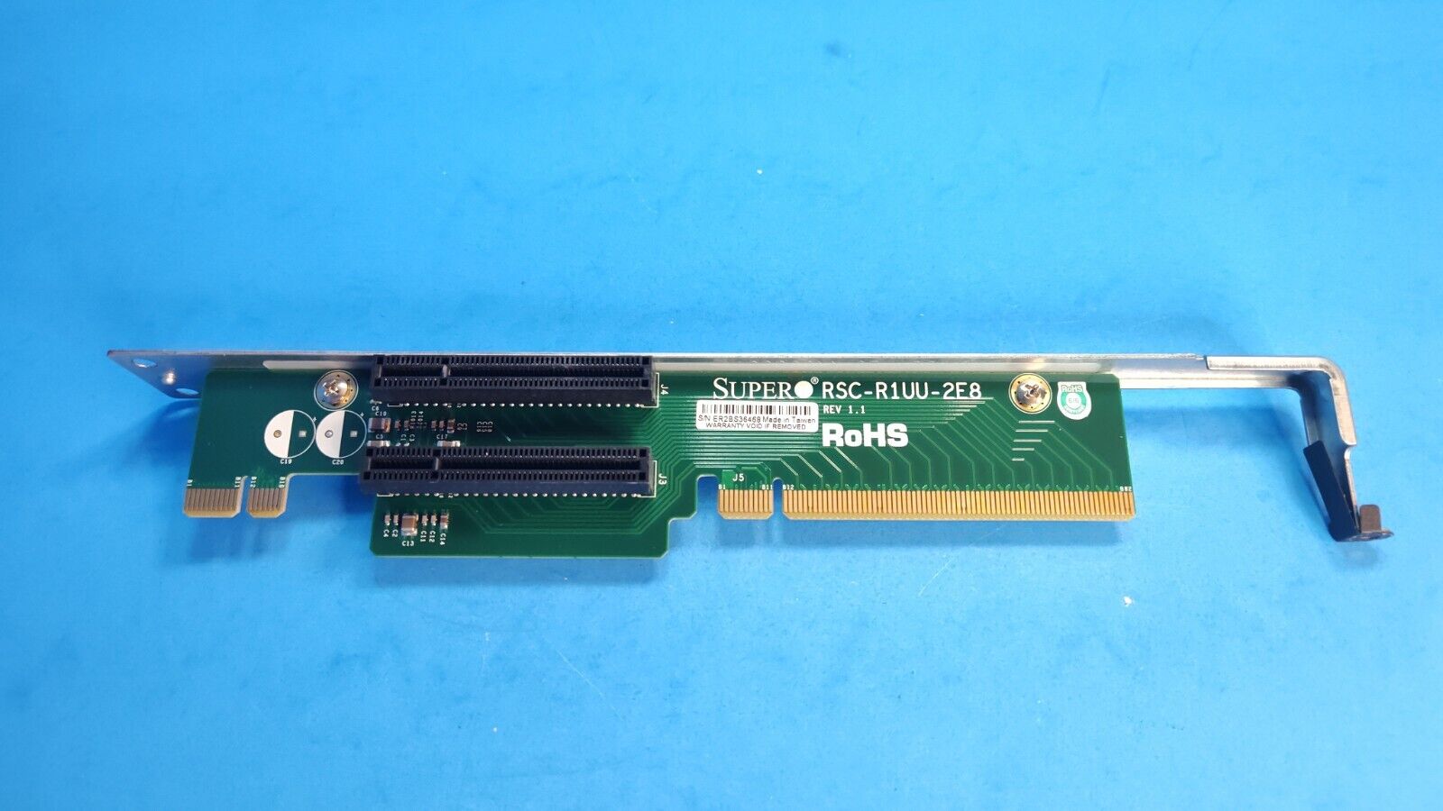 Supermicro 1U Server 2-Slot PCI-Express x8 Riser Card w/Bracket RSC-R1UU-2E8