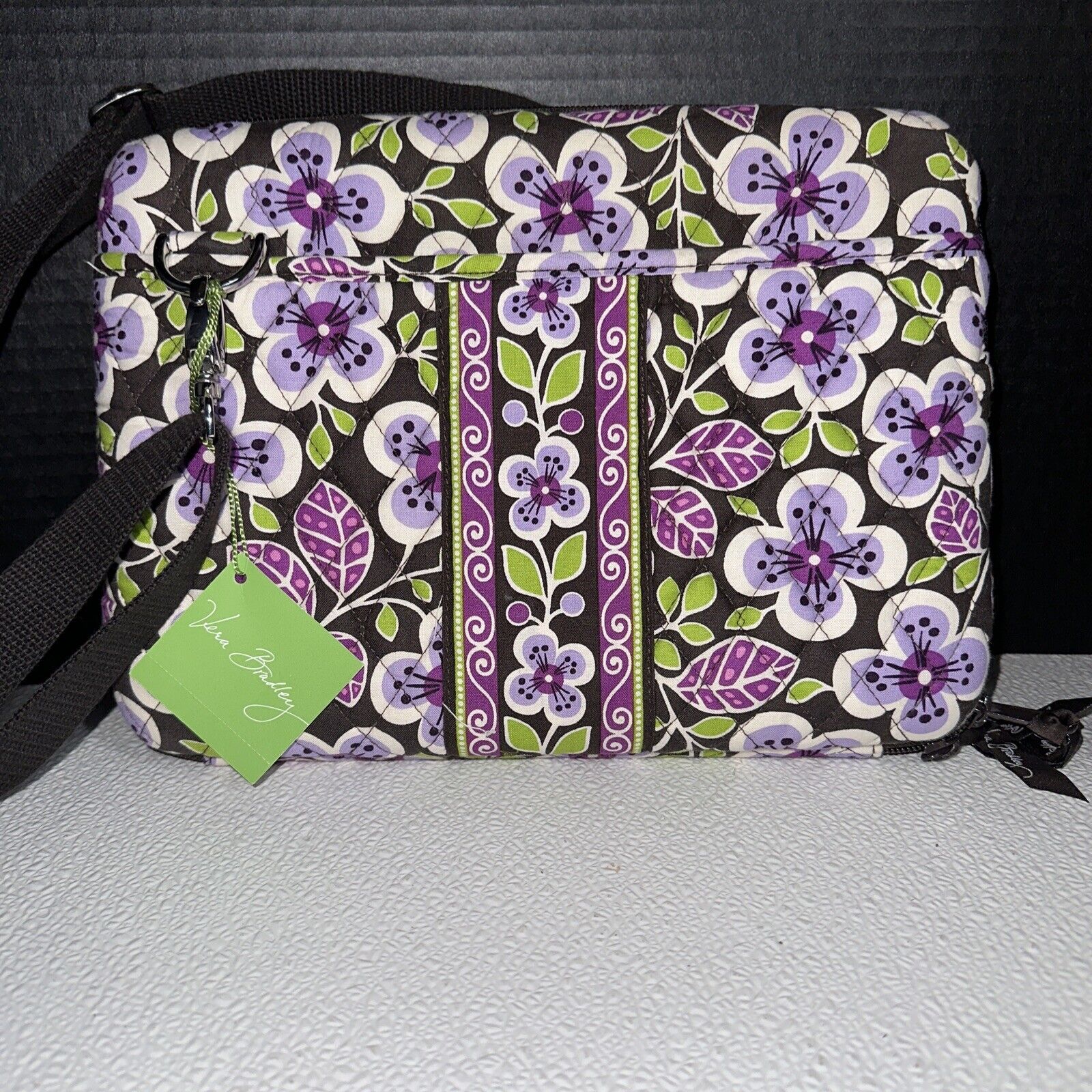 Vera Bradley Plum Petals Purple Floral Mini Laptop Case Hard Shell “NWT”