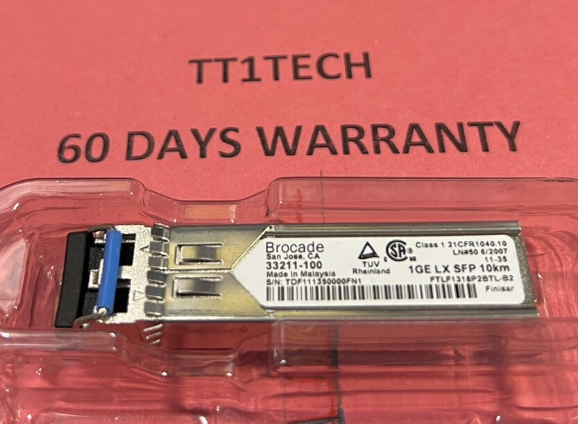 Brocade Ruckus E1MG-LX-OM-T 1000BASE-LX 1GE SFP-LX 1310nm 10km over SMF module