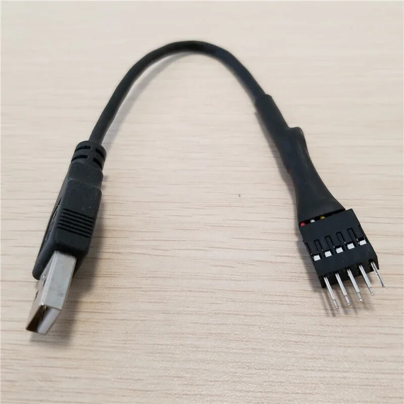 Host Case Mainboard Internal USB 9pin To External A Male Data Extension Cable