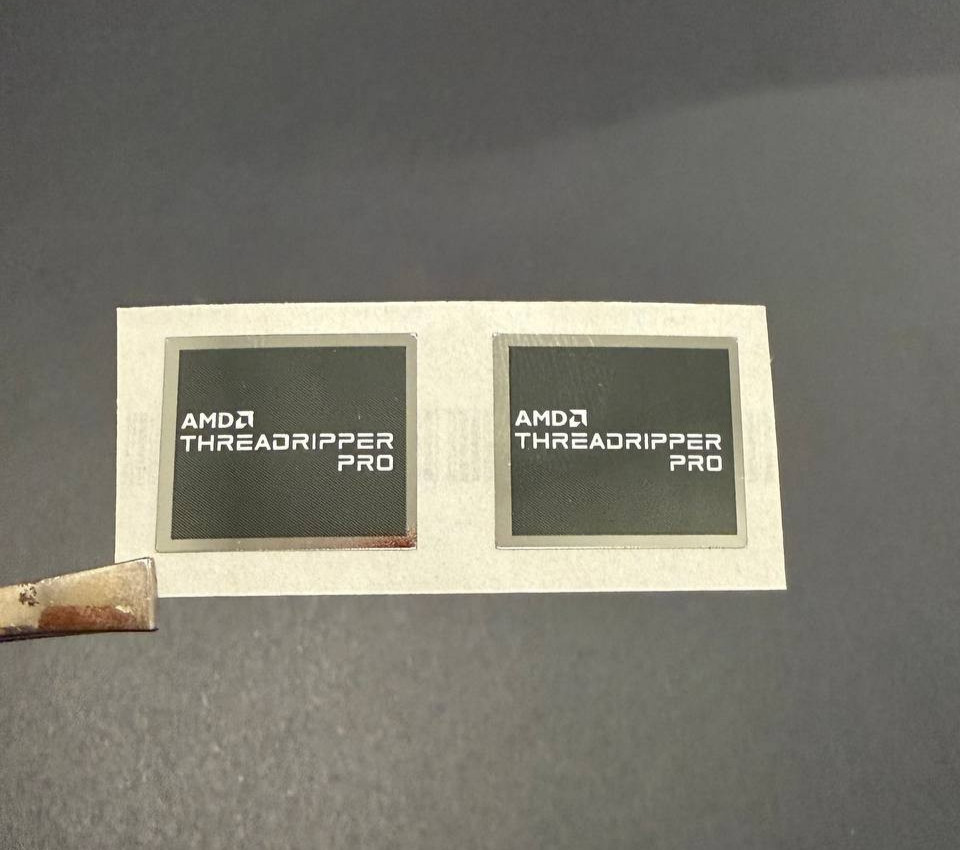 2 Pcs AMD Threadripper PRO  Badge Sticker Label 19mm x 16mm