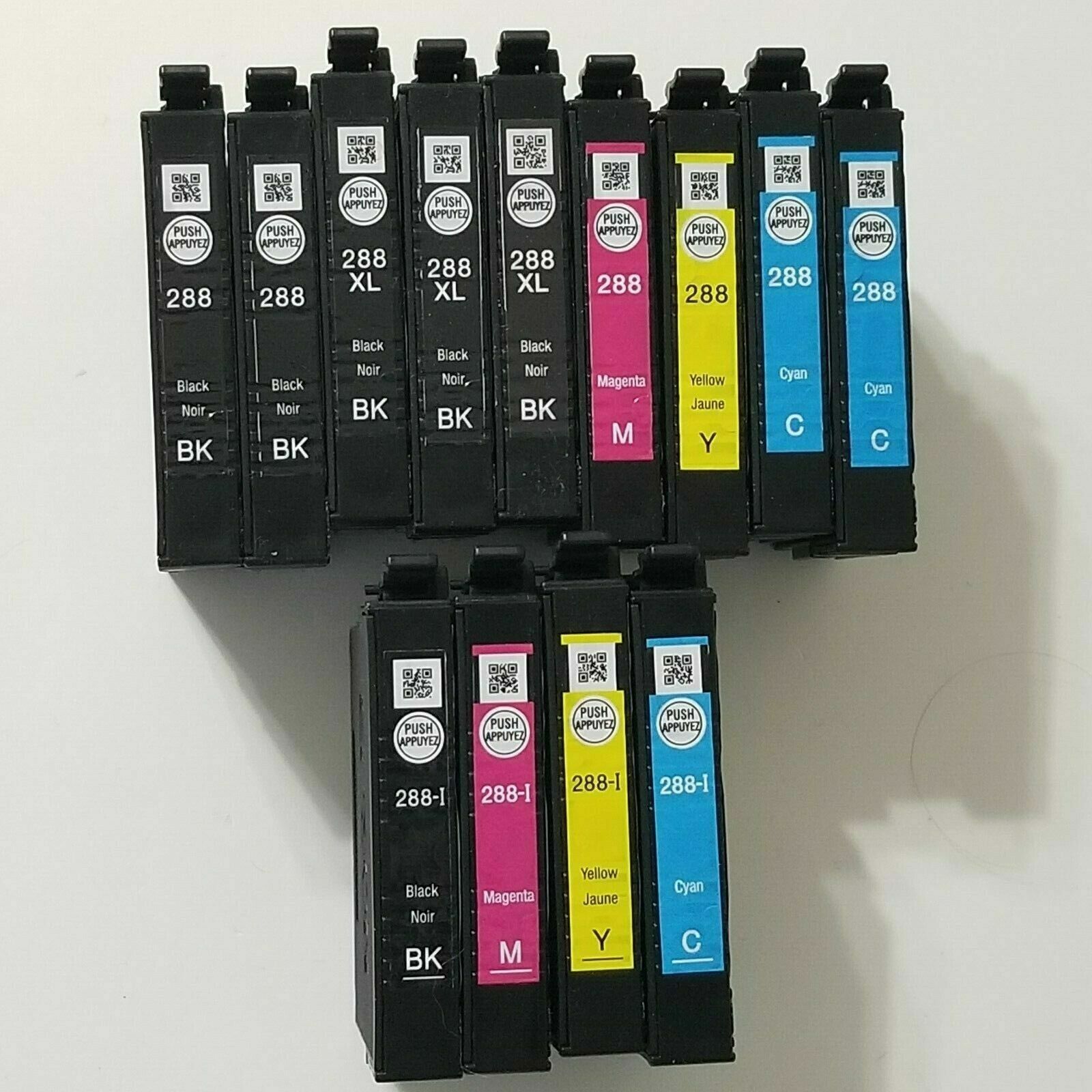 Lot 13 EMPTY Epson 288/288 XL/288-I Inkjet Cartridges Used Never Refilled Ink -M