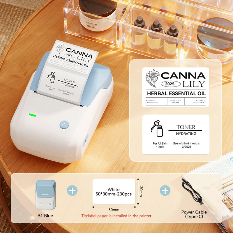 NiiMbot B1 Thermal Label Printer Bluetooth Wireless Portable Sticker Maker