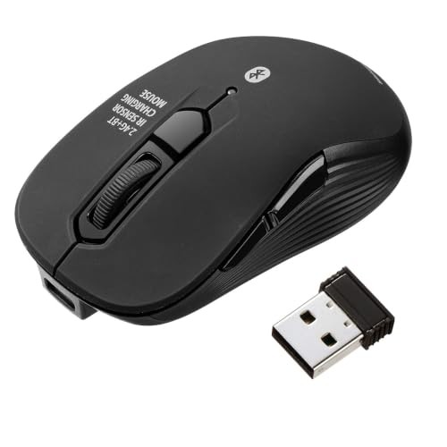 Sanwa Direct Wireless Bluetooth 2.4GHz Mouse Compact 5 Buttons Silent