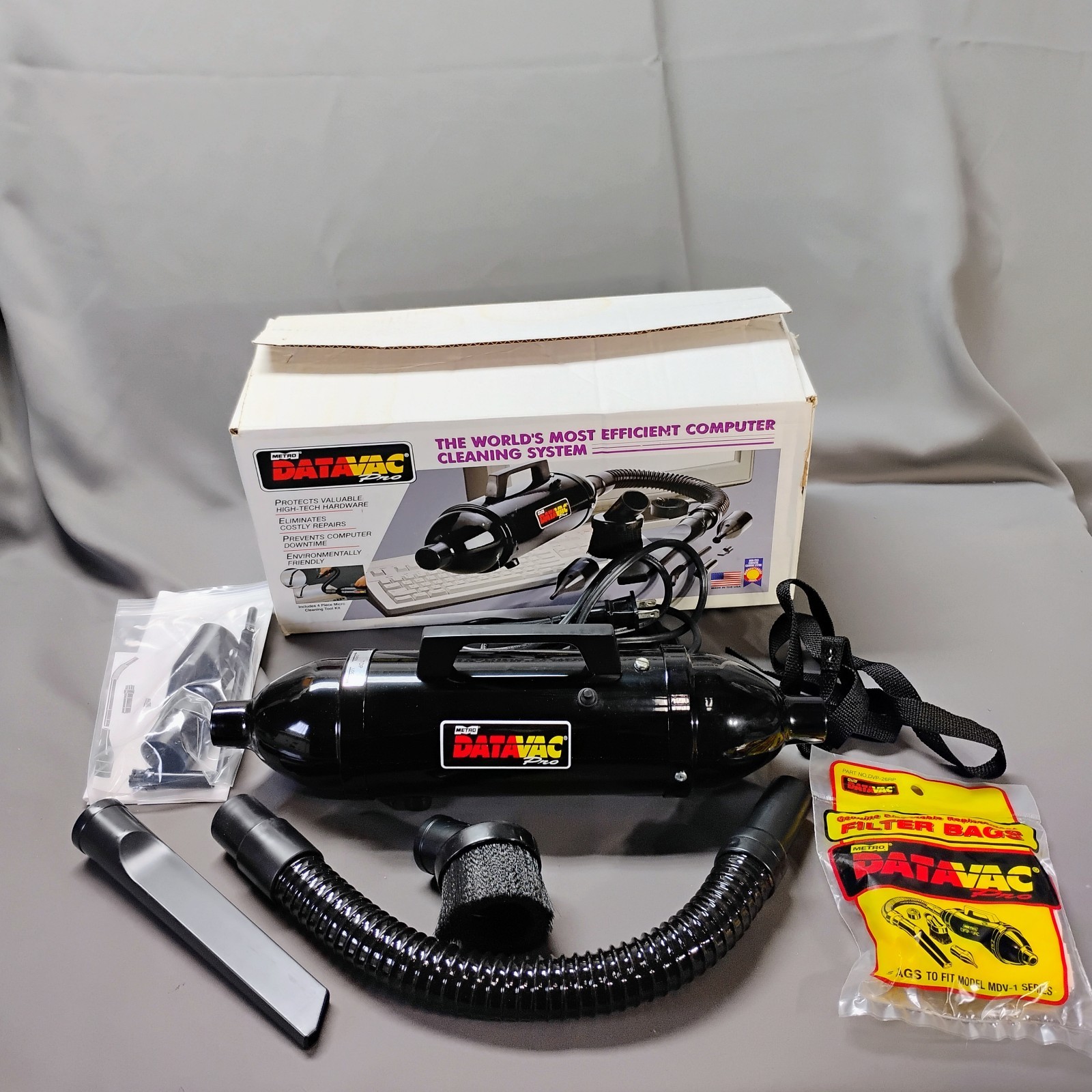 Metro DataVac PRO MDV-1BAC Computer Cleaning System, Blower/Vacuum, Mint Cond