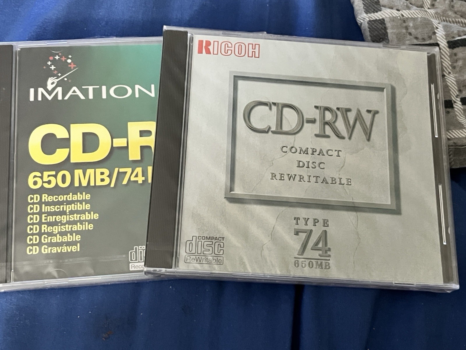 IMATION & RICOH CD-R CD-RW Blank Compact Discs 650MB 74min New Sealed