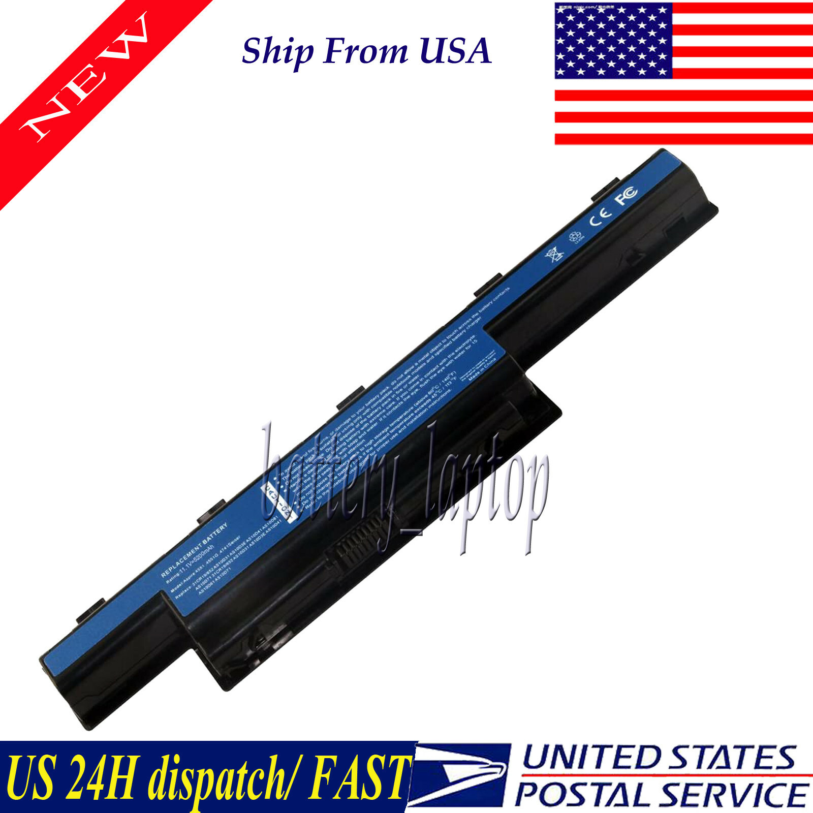 New battery for Gateway Nv55S05U Nv55S07U Nv57H21M-Mx Nv57H22U NV55C38u Laptop
