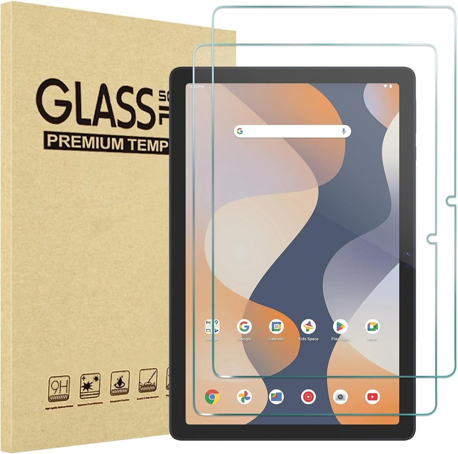 2 PCS Screen Protector for ONN 10.1" Tablet (2024 Model) Tempered Glass Saver