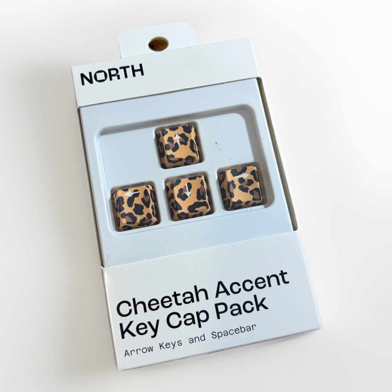 NEW North Key Cap Pack Cheetah Accent Print Arrow Keys and Spacebar