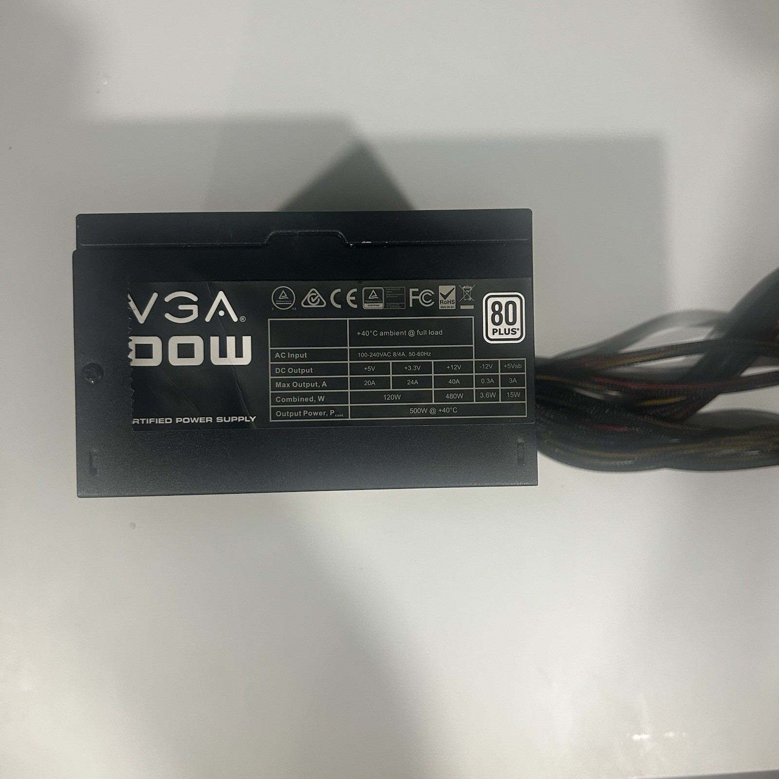 EVGA 500 80Plus 500W Power Supply #0819