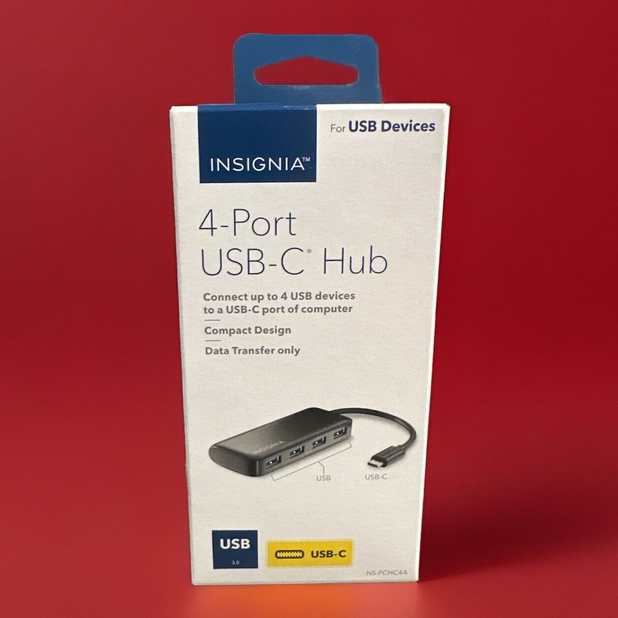 INSIGNIA 4-Port USB-C Hub For USB devices compact design NS-PCHC4A