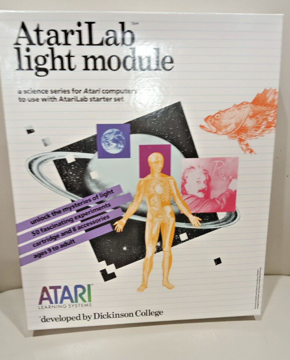 ATARILAB LIGHT MODULE  W/Cartridge NEW New Old Stock Damaged Box 400/800/XL/XE