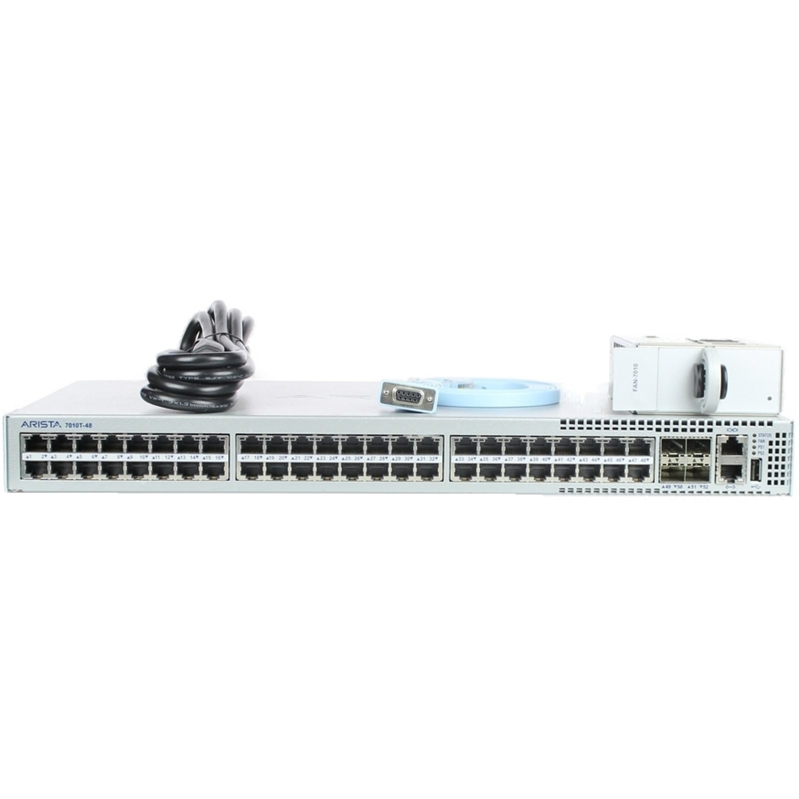Arista DCS-7010T-48-F 48P 1GbE 4P 10GbE SFP+ Switch with rack mounts