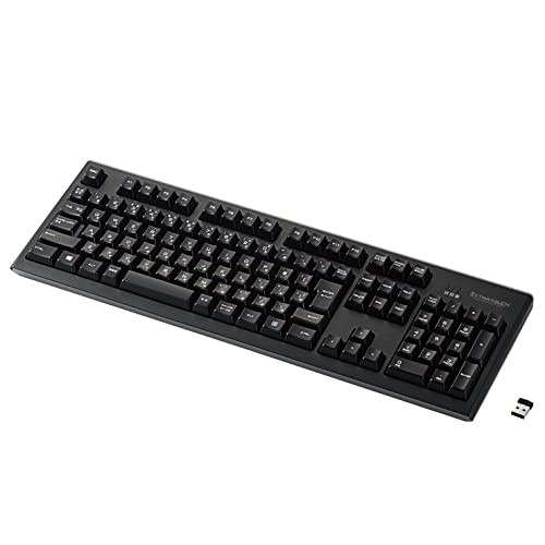 ELECOM Premium Membrane Full Keyboard with Wireless Receiver 10 Million Click