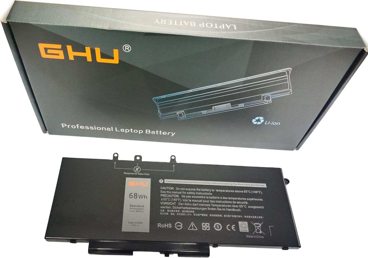 GJKNX 68Wh Battery Replacement for Dell Latitude 5480 5490 5580 5590 Compatible