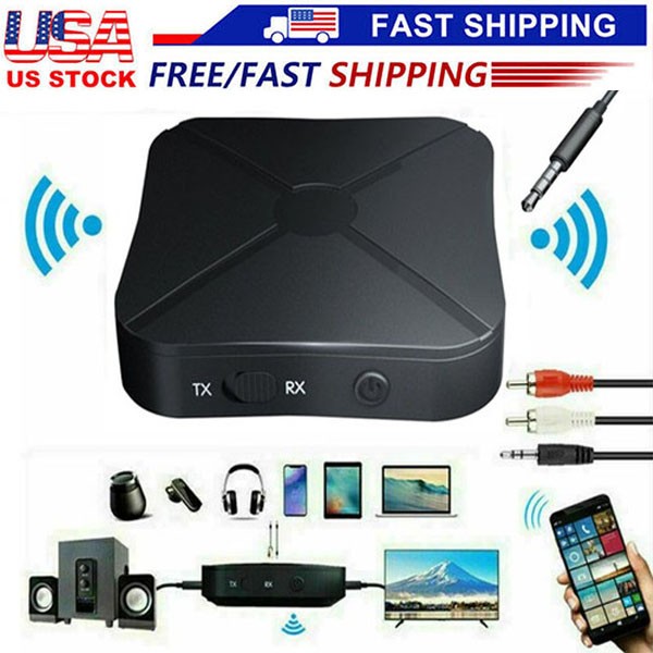 2in1 Bluetooth Transmitter Receiver Wireless Adapter TV Home Stereo Audio LOT