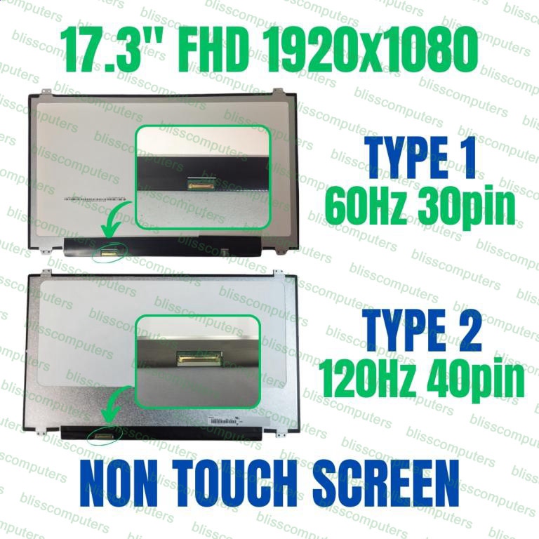 AU OPTRONICS B173HAN01.1 LAPTOP LED LCD Screen 17.3" Full HD Bottom Left