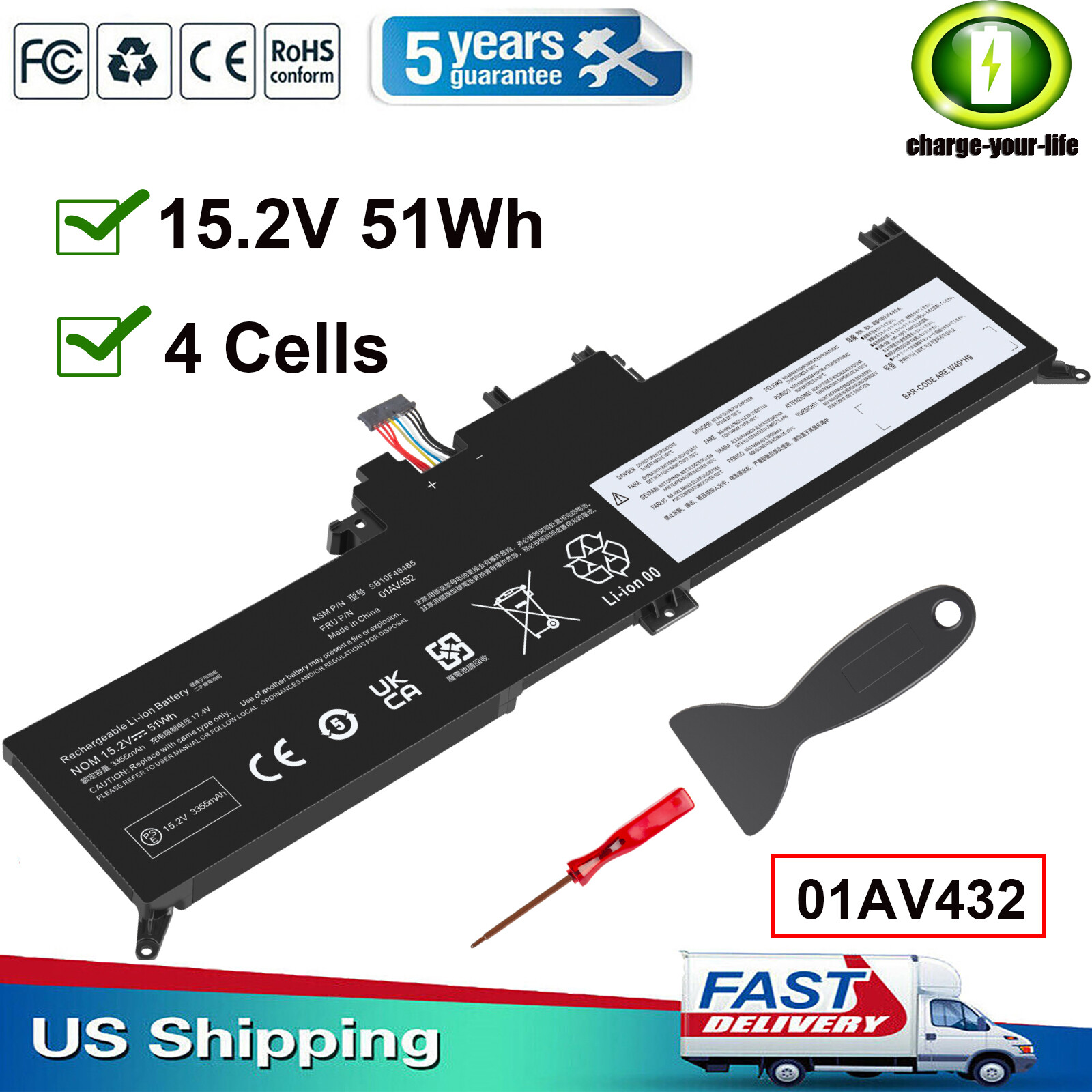 For Lenovo 01AV433 01AV432 00HW026 00HW027 Thinkpad Yoga 370 Battery SB10K97590