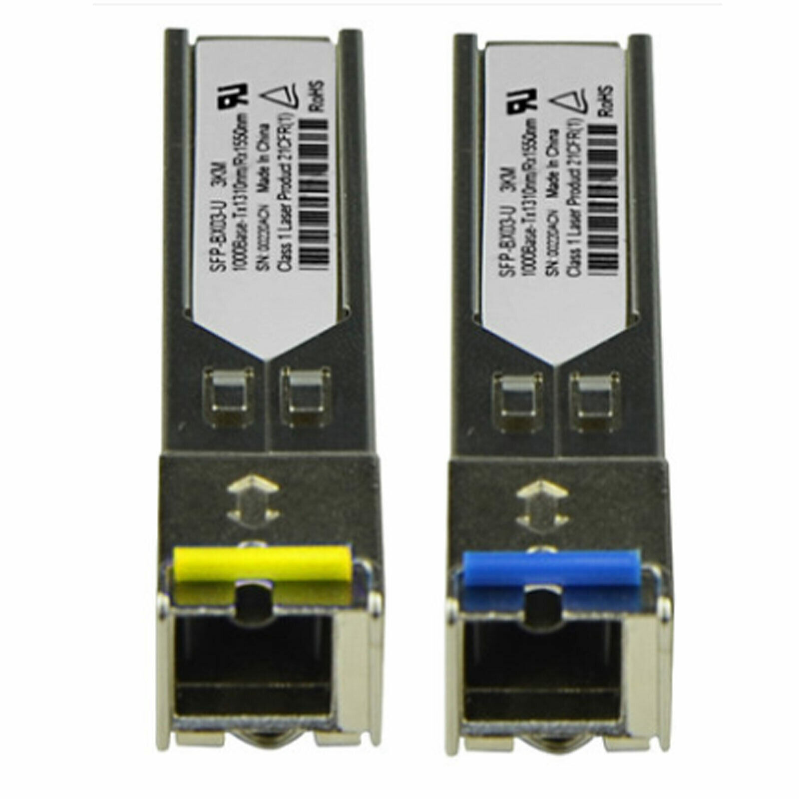 2Pcs SC Connector 3km 1.25GB/s SFP-BX03-D Tx1550nm/RX1310nm Transceiver Module a