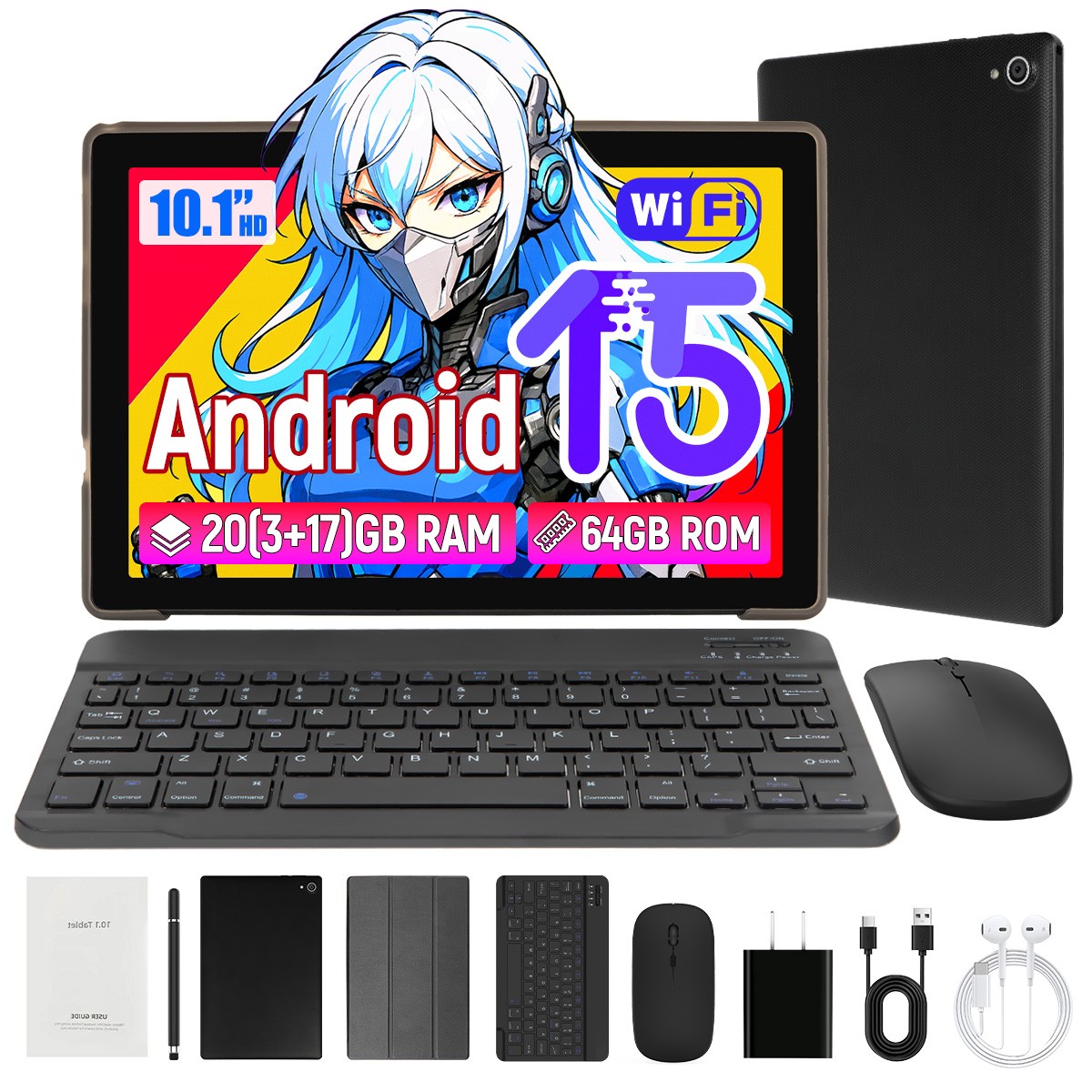 4pcs 10.1 inch Android 1Tablet 20GB RAM 64GB Touch Dual Cam