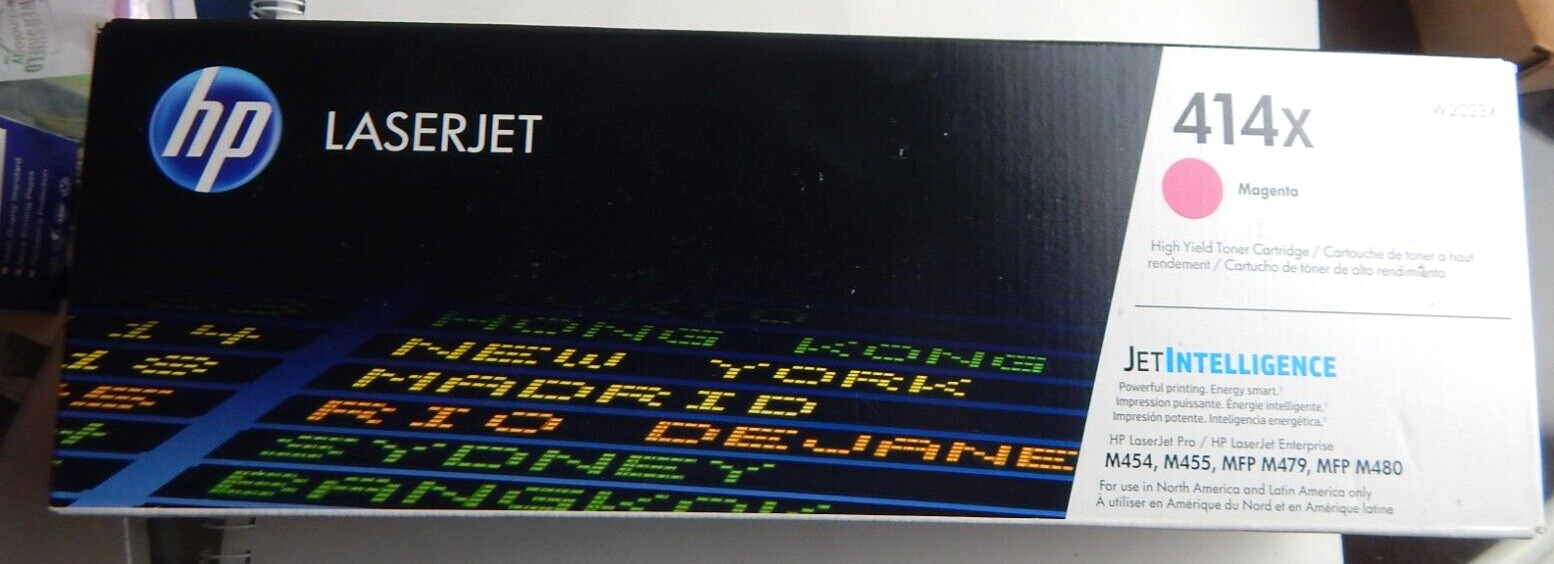 Genuine HP 414X Magenta High-yield Toner Cartridge  Works with HP Color LaserJet