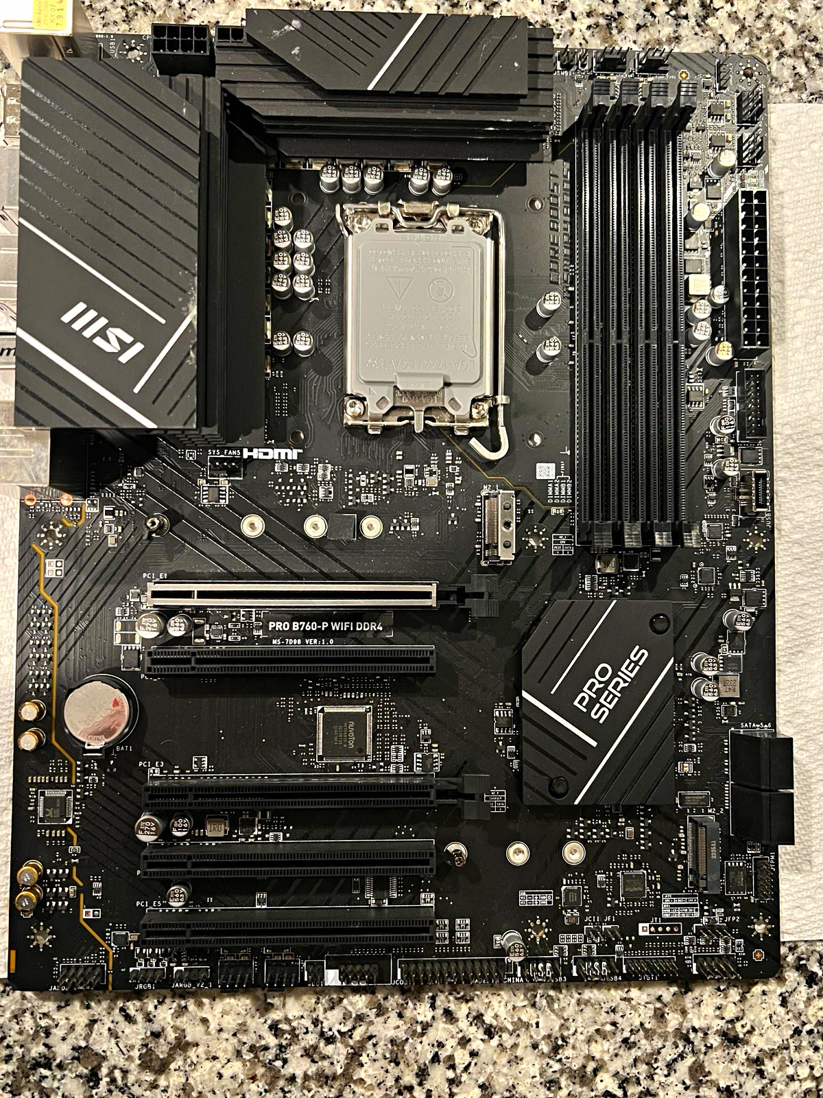 MSI PRO B760-P WIFI DDR4 ATX Intel LGA 1700 Motherboard WiFi & IO Shield 