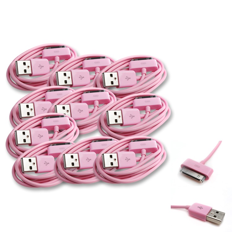10X 6FT USB SYNC DATA POWER CHARGER CABLE APPLE NEW IPAD IPHONE IPOD TOUCH PINK