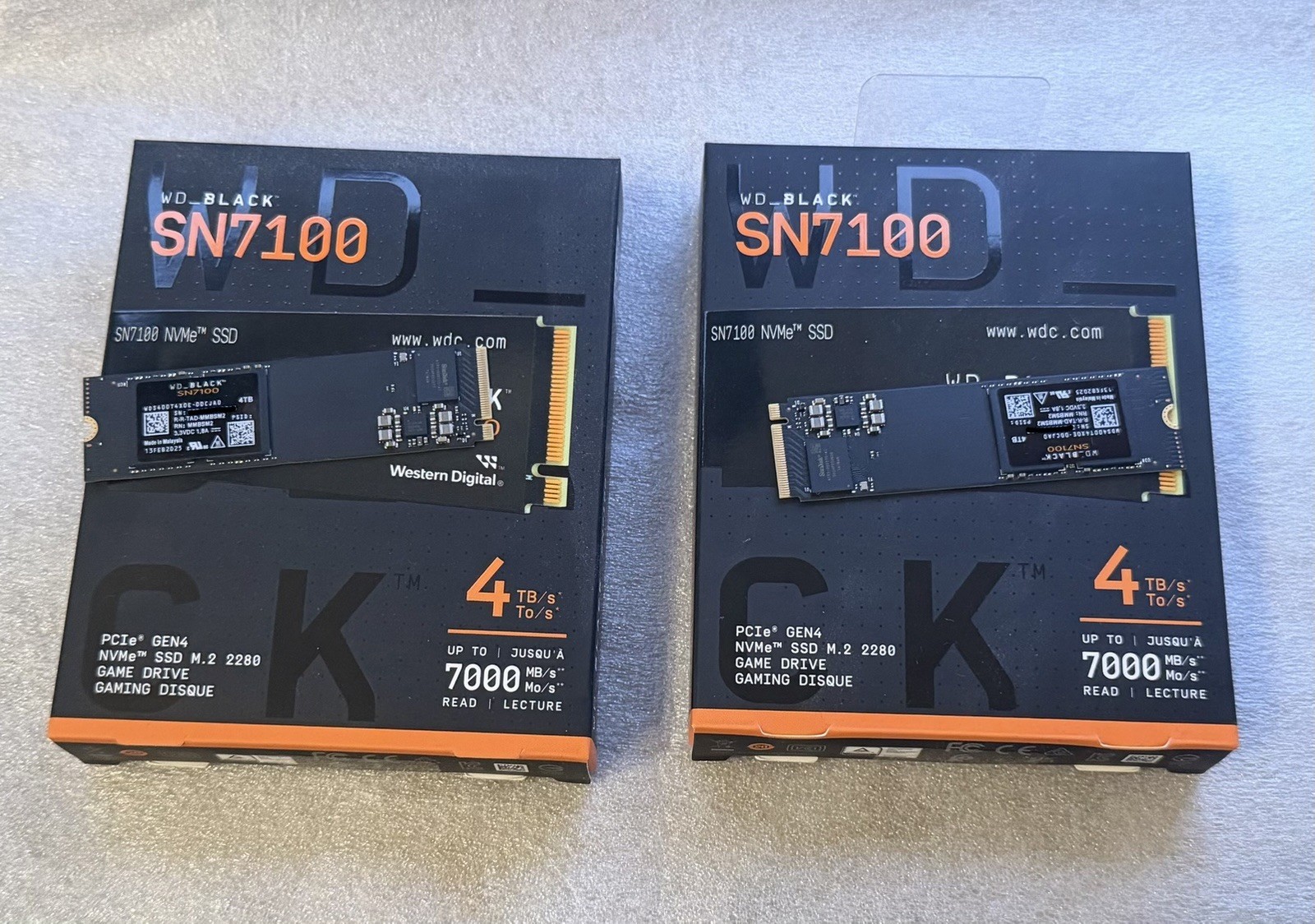 4TB WD BLACK SN7100 NVMe SSD Gen4 M.2 SSD WDS400T4X0E. Warranty Until 2030