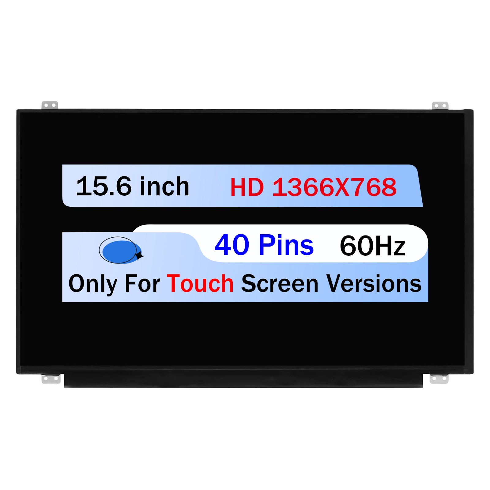 15.6" For HP 15-DA0053WM 15-DA0065CL LED LCD Touch Screen Display HD 40 Pin New